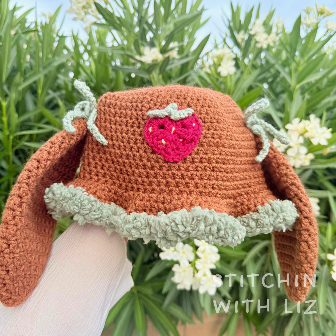 Strawberry Bunny Hat