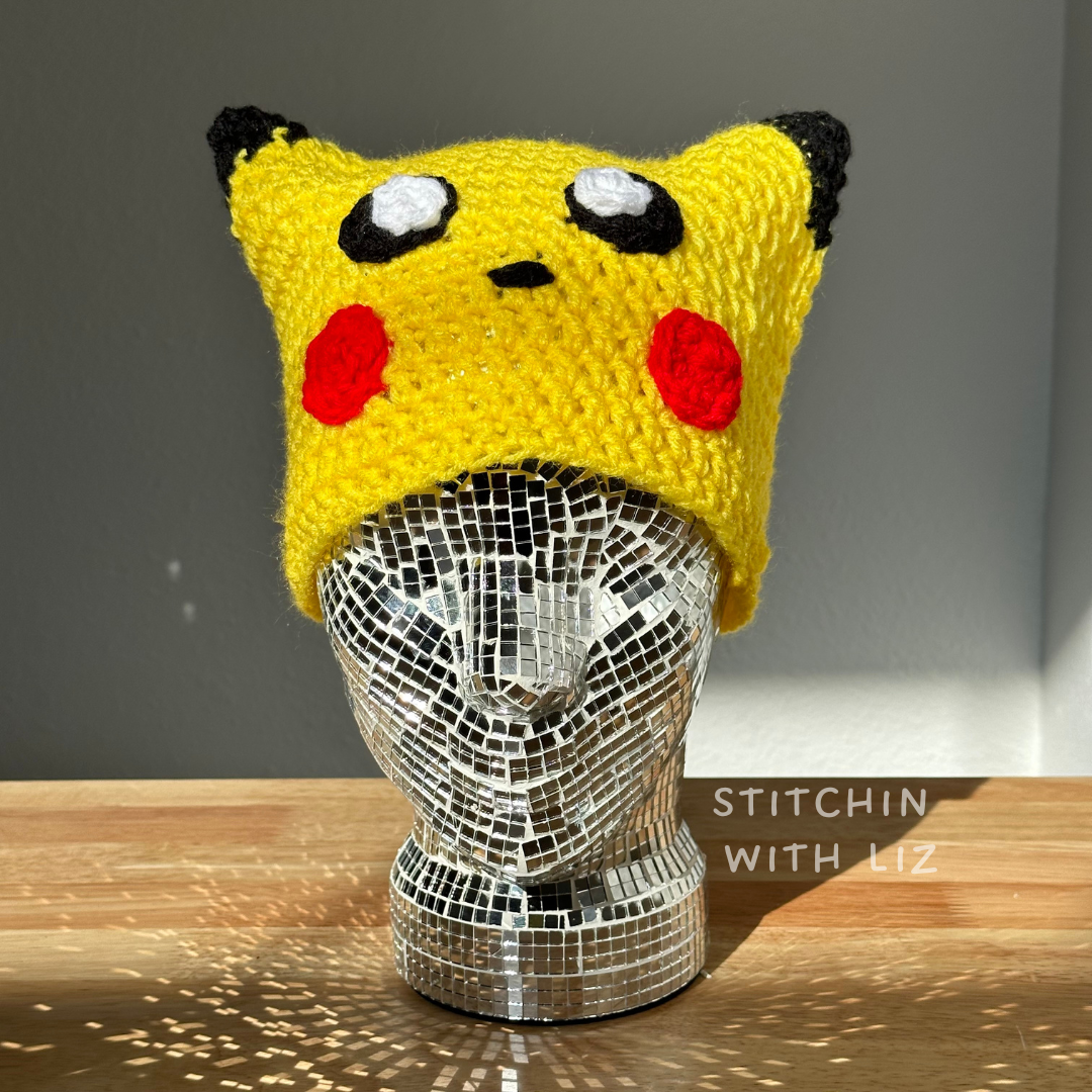 Yellow Lightning Cat Beanie