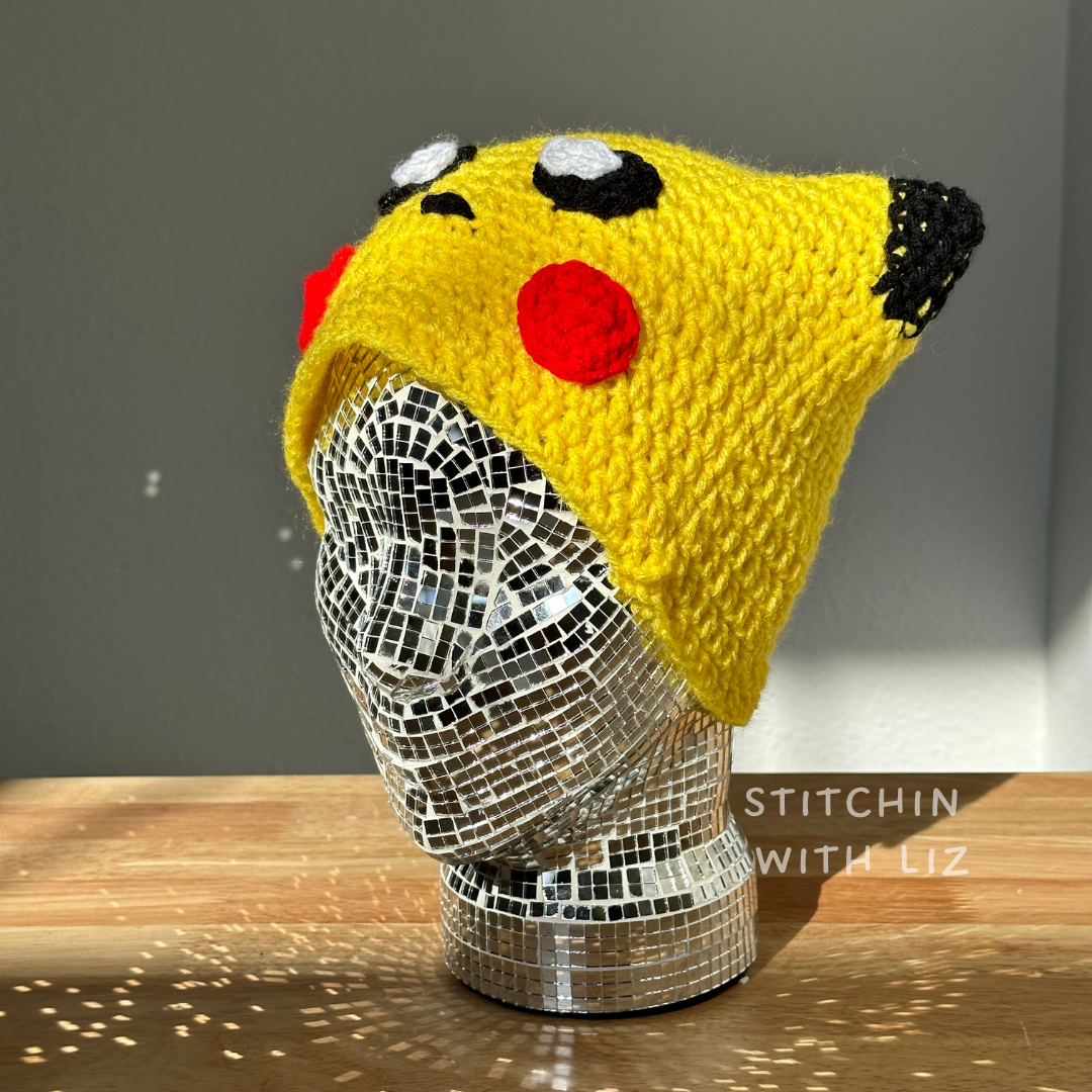 Yellow Lightning Cat Beanie