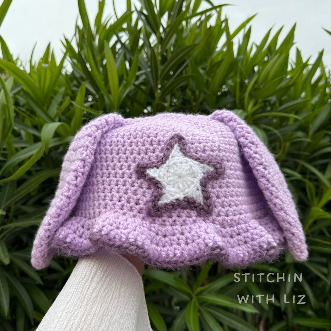 Lavendar Bunny Bucket Hat