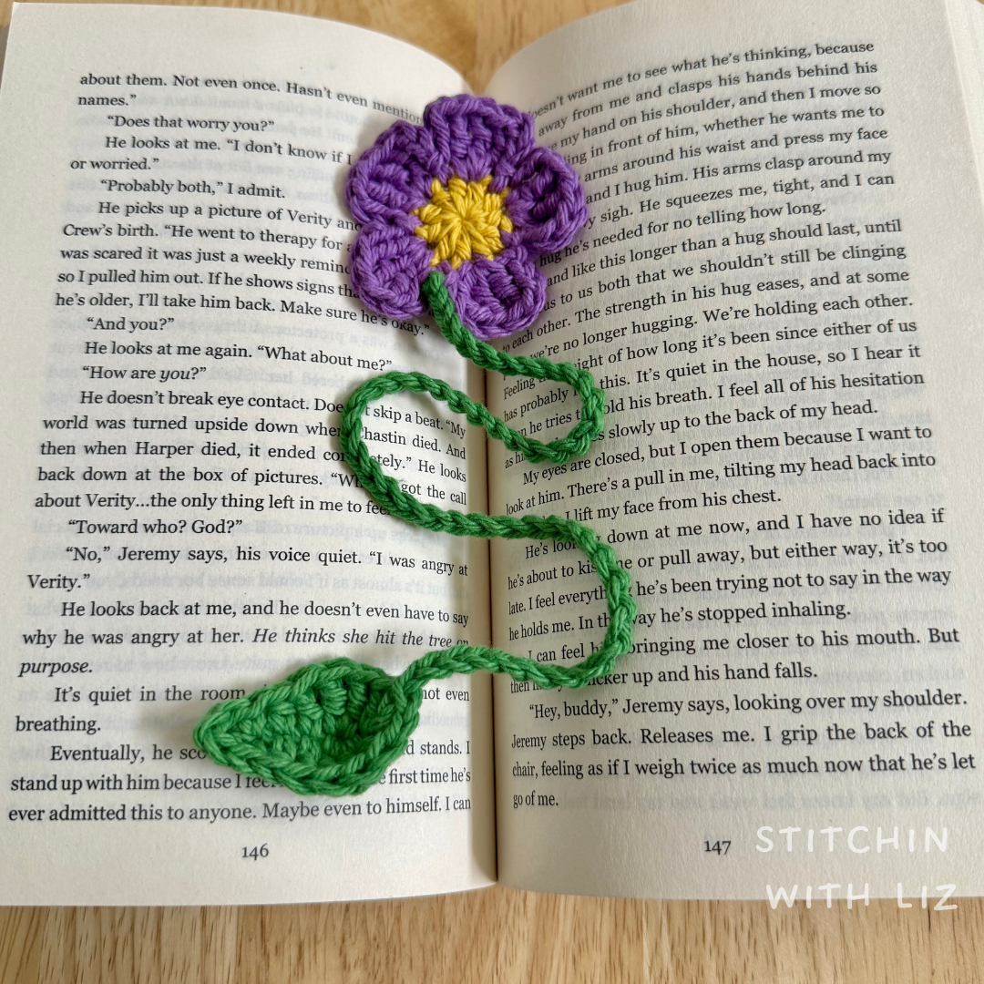 Purple Flower Bookmark