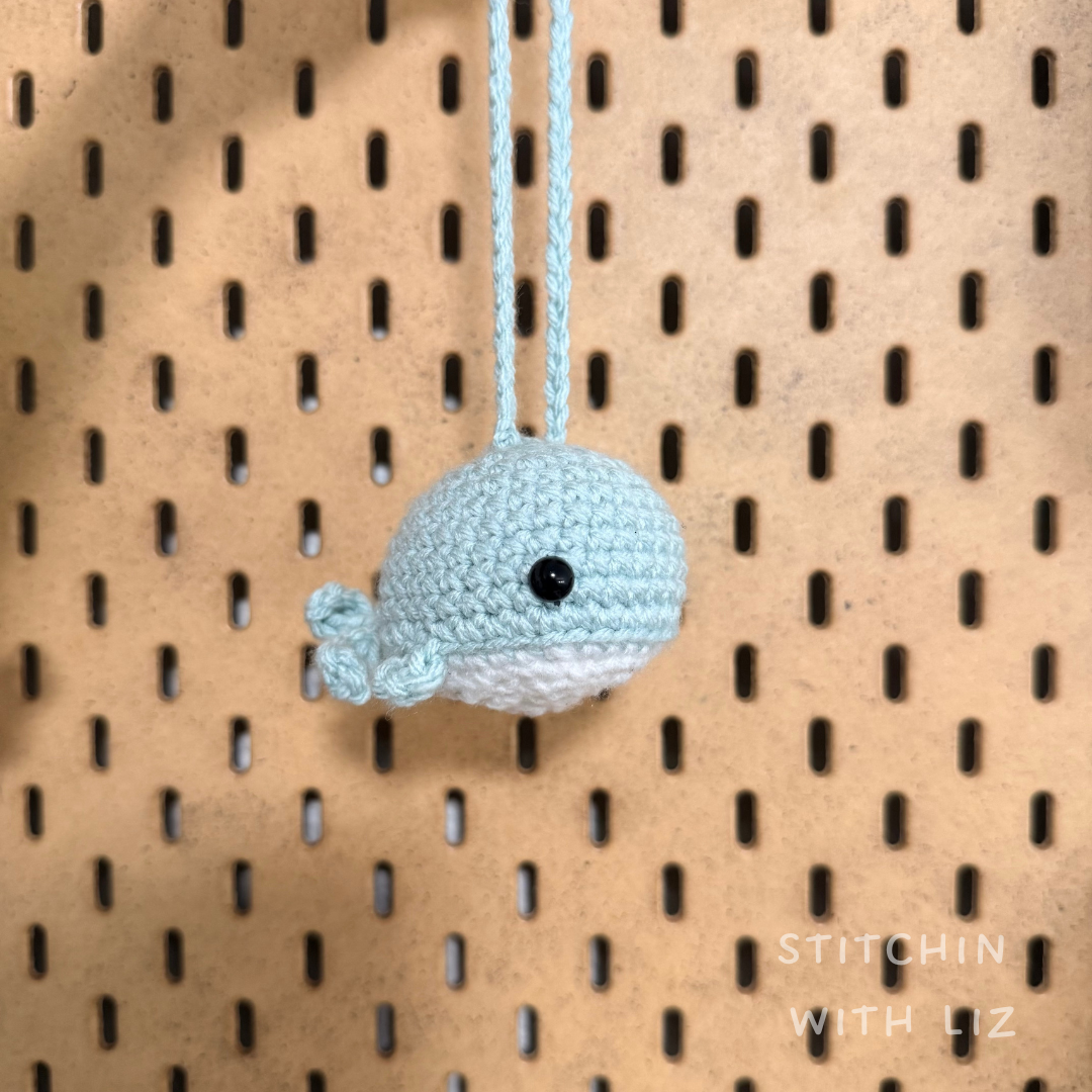 Mint Whale Car Charm