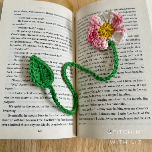 Multi Pink Flower Bookmark