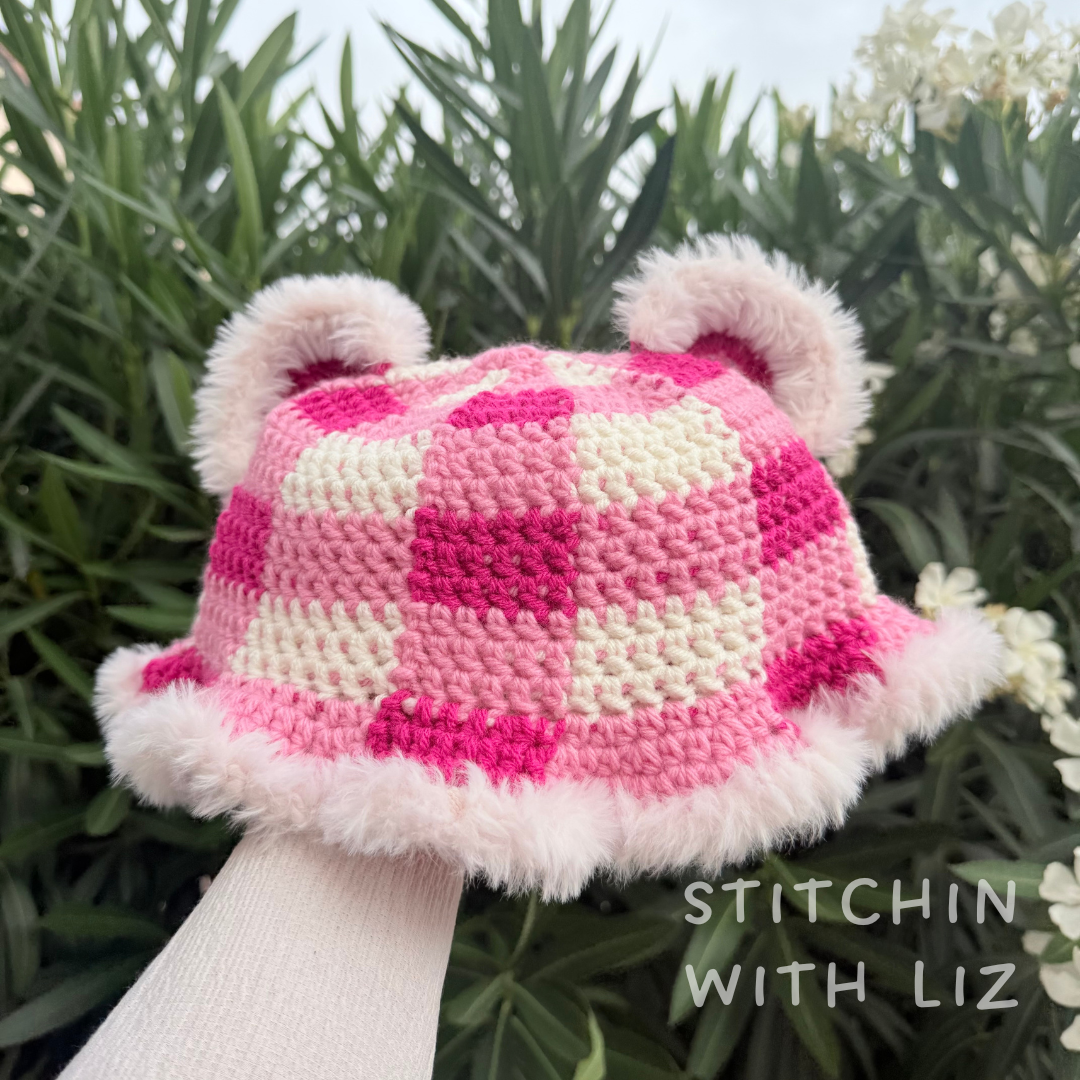 Gingham Bear Hat