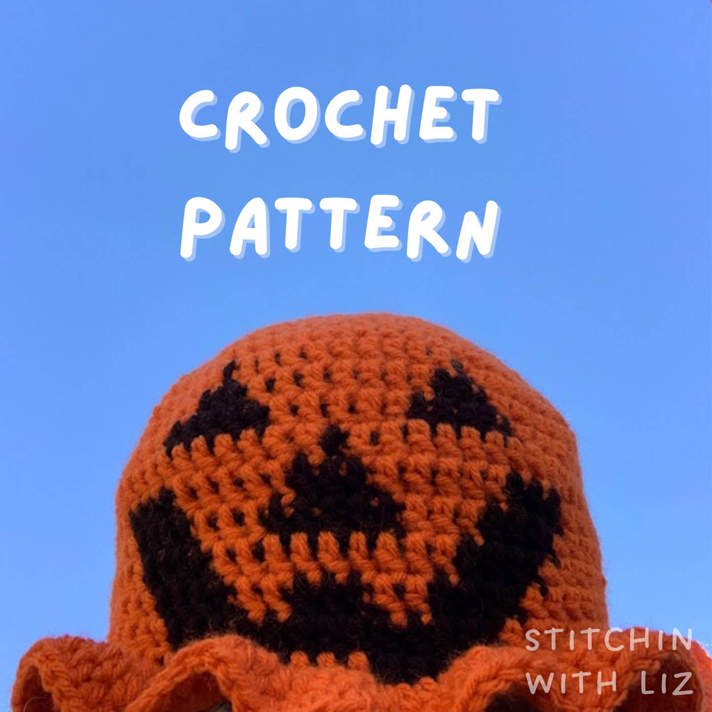 Jack-o-Lantern Bucket Hat PDF Pattern