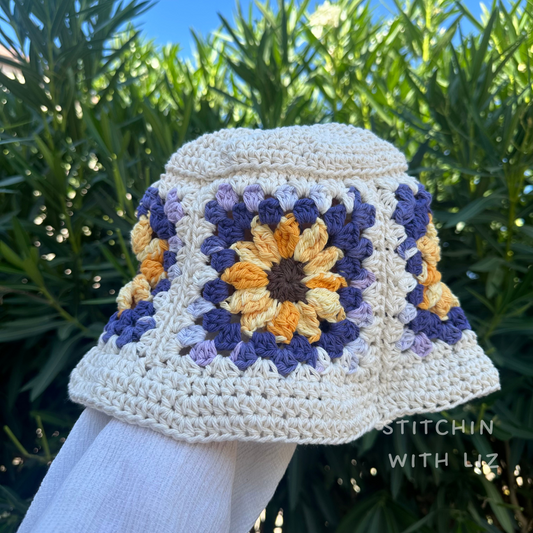 Indigo Wildflower Bucket Hat