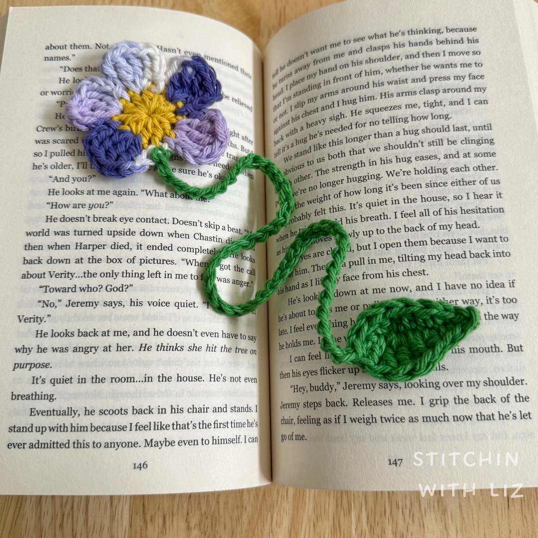 Purple Mix Flower Bookmark