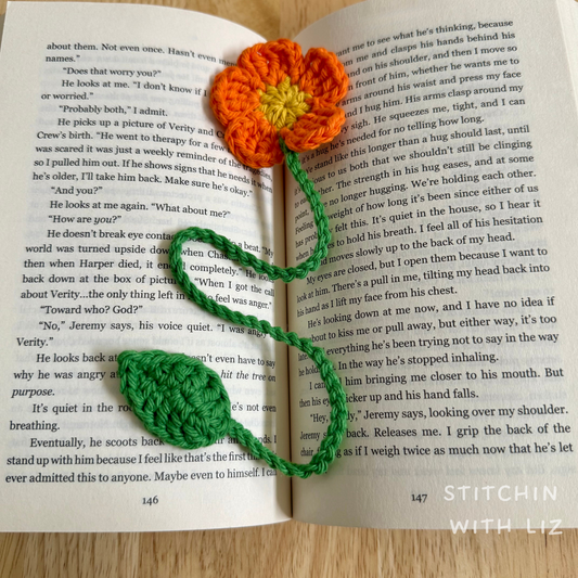 Orange Flower Bookmark