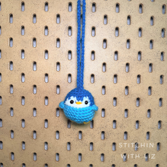 Turquoise Penguin Charm