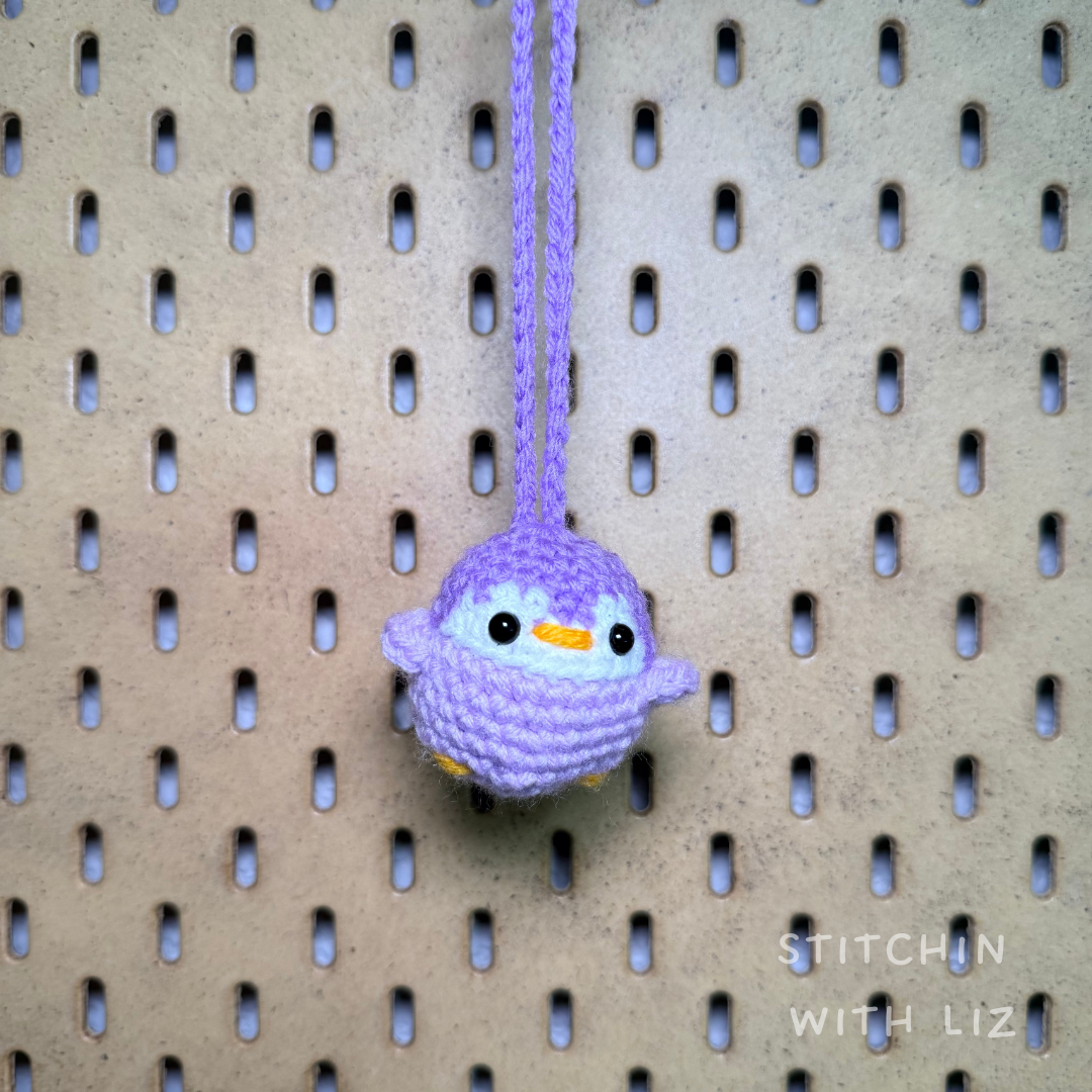 Purple Penguin Charm