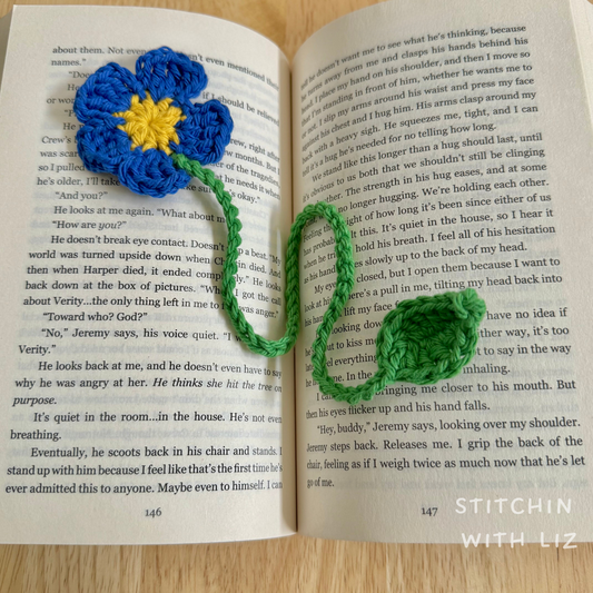 Blue Flower Bookmark