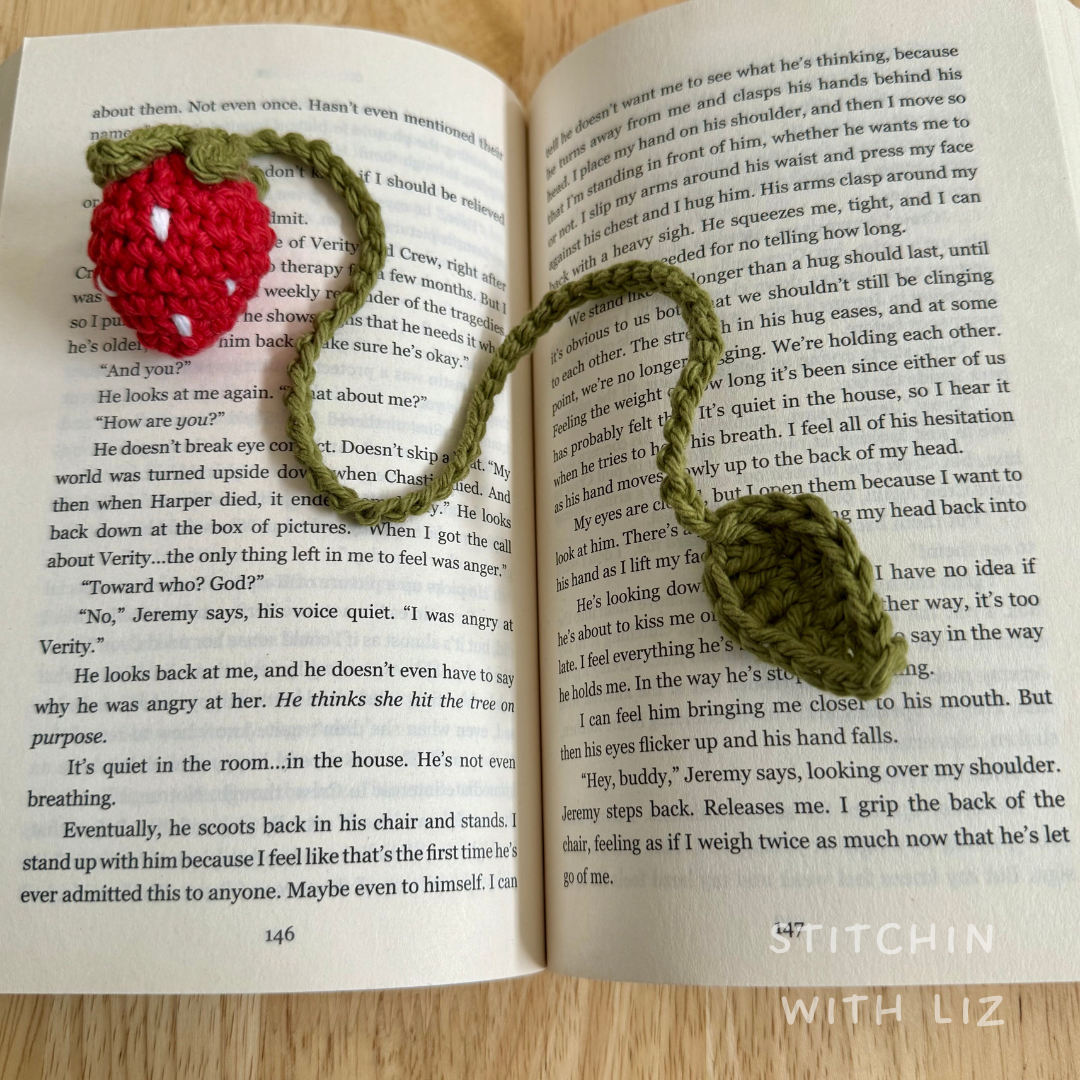 Strawberry with Olive Green Bookmark