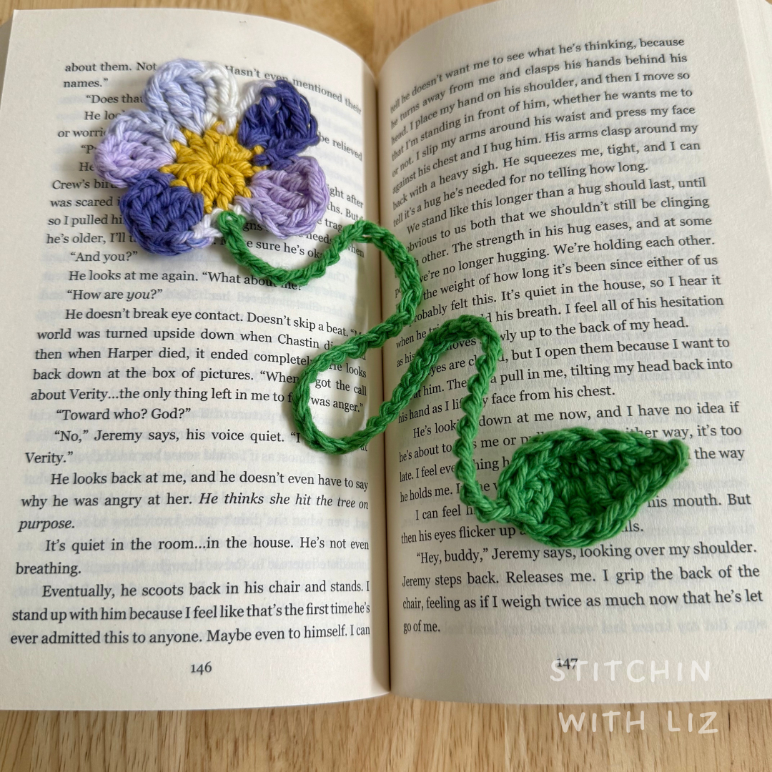 Multi Purple Flower Bookmark