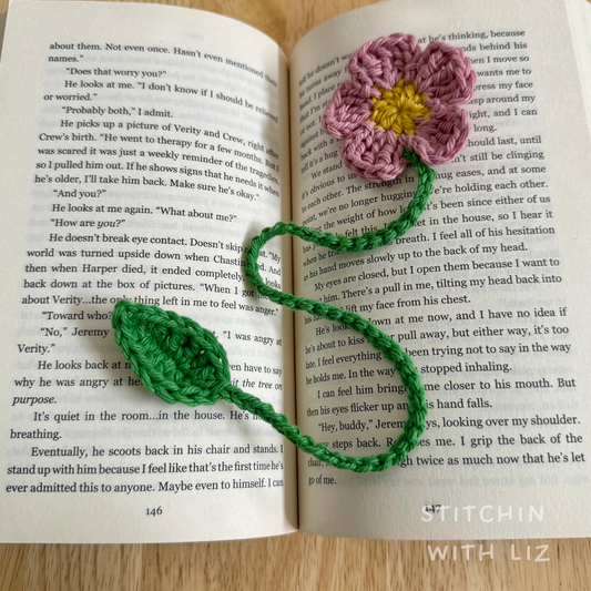 Pink Flower Bookmark