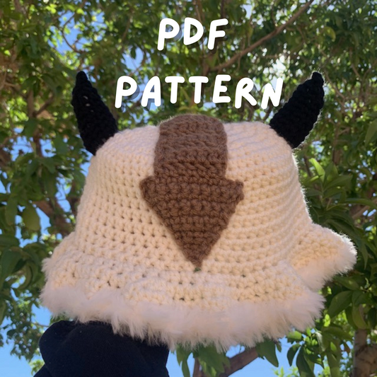Sky Bison Crochet Bucket Hat PDF Pattern