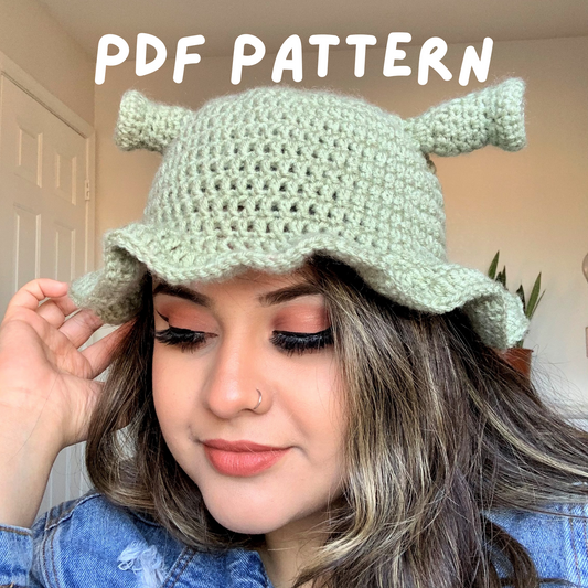 Ogre Crochet Bucket Hat PDF Pattern