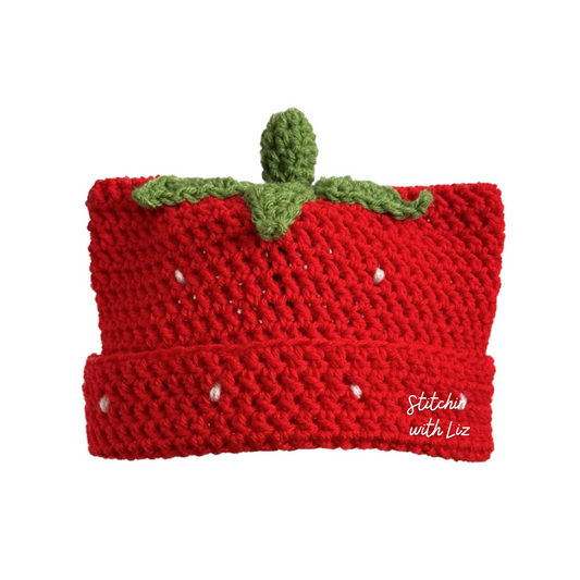 Strawberry Cat Beanie